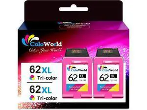 ColoWorld 62XL Color Ink Cartridges 62 Color Ink Cartridges, Compatible for Envy 7640 5660 5540 5661 5642 5640 5640 5663 5544 5542 5549 for OfficeJet 5740 250 5745 5746 200 Printer, 2 Pack ColoWorld 62XL Color Ink Cartridges 62 Color Ink Cartridges, Compatible for Envy 7640 5660 5540 5661 5642 5640 5640 5663 5544 5542 5549 for OfficeJet 5740 250 5745 5746 200 Printer, 2 Pack