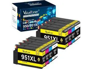 Valuetoner Compatible Ink Cartridge Replacement 950XL 951XL 950 XL 951 XL for Officejet Pro 8600 8610 8100 8615 8620 8630 8660 251dw Printer 8 Pack (2 Black,2 Cyan,2 Magenta,2 Yellow) Valuetoner Compatible Ink Cartridge Replacement 950XL 951XL 950 XL 951 XL for Officejet Pro 8600 8610 8100 8615 8620 8630 8660 251dw Printer 8 Pack (2 Black,2 Cyan,2 Magenta,2 Yellow)