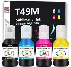 T49M 560ML Sublimation Ink SureColor F170 F570 Sublimation Printer 140ml x 4 (T49M1 T49M2 T49M3 T49M4 Autofill/ICC-Free/Anti-UV) T49M 560ML Sublimation Ink SureColor F170 F570 Sublimation Printer 140ml x 4 (T49M1 T49M2 T49M3 T49M4 Autofill/ICC-Free/Anti-UV)