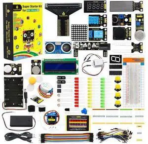 KEYESTUDIO Super Starter Kit for Microbit V2 V1.5 STEM Learning|Without Micro:bit Board, 40 Lessons Tutorial, with T-Breakout Board, Breadboard, LCD Display etc. Educational Kit for Beginners KEYESTUDIO Super Starter Kit for Microbit V2 V1.5 STEM Learning|Without Micro:bit Board, 40 Lessons Tutorial, with T-Breakout Board, Breadboard, LCD Display etc. Educational Kit for Beginners