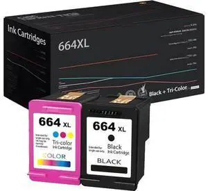 664XL High Yield Ink Cartridges, Compatible Deskjet Ink Advantage 1115 2135 2138 2675 2676 3635 3638 3835 4535 5075 5078 5275 5278 Printers - Estimated Yield 600 Pages (1 Black+1 Tri-Color) 664XL High Yield Ink Cartridges, Compatible Deskjet Ink Advantage 1115 2135 2138 2675 2676 3635 3638 3835 4535 5075 5078 5275 5278 Printers - Estimated Yield 600 Pages (1 Black+1 Tri-Color)