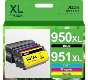 950XL 951XL Combo Ink Cartridges | Work OfficeJet Pro 8600, Pro 8610, Pro 251dw 276dw, 8100 8620 8625 8630 Series | Replacement 951 950 Ink Cartridges | 4 Pack 950XL 951XL Combo Ink Cartridges | Work OfficeJet Pro 8600, Pro 8610, Pro 251dw 276dw, 8100 8620 8625 8630 Series | Replacement 951 950 Ink Cartridges | 4 Pack