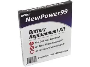 NewPower99 Battery Replacement Kit with Battery, Instructions and Tools for Google Nexus 10 GT-P8110-HA32ARB NewPower99 Battery Replacement Kit with Battery, Instructions and Tools for Google Nexus 10 GT-P8110-HA32ARB