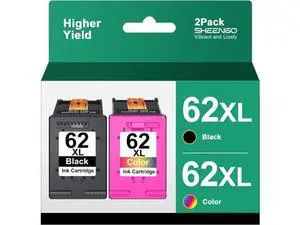 62XL Ink Cartridges Black/Color Combo Pack Replacement 62XL 62 XL for Envy 5540 5640 5660 7644 7645 OfficeJet 5740 8040 OfficeJet 200 250 Series Printer (1 Black, 1 Tri-Color, 2-Pack) 62XL Ink Cartridges Black/Color Combo Pack Replacement 62XL 62 XL for Envy 5540 5640 5660 7644 7645 OfficeJet 5740 8040 OfficeJet 200 250 Series Printer (1 Black, 1 Tri-Color, 2-Pack)