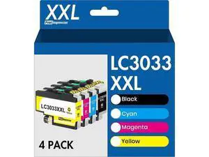 LC3033XXL BK/C/M/Y Ink Cartridges Replacement LC3033 XXL LC-3033 LC3035 High Yield for MFC-J995DW MFC-J805DW MFC-J815DW MFC-J995DW XL MFC-J805DW XL MFC-J815DW XL Printer (4-Pack) LC3033XXL BK/C/M/Y Ink Cartridges Replacement LC3033 XXL LC-3033 LC3035 High Yield for MFC-J995DW MFC-J805DW MFC-J815DW MFC-J995DW XL MFC-J805DW XL MFC-J815DW XL Printer (4-Pack)