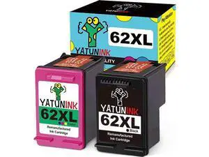 YATUNINK Remanufactured Replacement 62XL 62 XL Black Color Ink Cartridges to Use with Envy 5640 5642 5643 5646 5660 7640 7645 OfficeJet 5740 5745 5746 200 250 Printer(2 Pack) YATUNINK Remanufactured Replacement 62XL 62 XL Black Color Ink Cartridges to Use with Envy 5640 5642 5643 5646 5660 7640 7645 OfficeJet 5740 5745 5746 200 250 Printer(2 Pack)