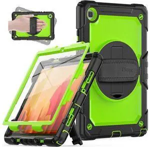 Case for Samsung Galaxy Tab A7 (10.4 Inch) 2020, SM-T500/ T505/ T507 Case, Durable Sturdy Case with Screen Protector Swivel Stand Hand Shoulder Strap Drop-Proof Galaxy Tablet A7 Case - Green Case for Samsung Galaxy Tab A7 (10.4 Inch) 2020, SM-T500/ T505/ T507 Case, Durable Sturdy Case with Screen Protector Swivel Stand Hand Shoulder Strap Drop-Proof Galaxy Tablet A7 Case - Green