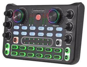 _Mega Brand Live Sound Card Audio Mixer Sound Board Podcast Mixer Recording Desktop Singing Gaming Audio Mixer Noise Reduction for Streaming Podcasting Knob Button Control _Mega Brand Live Sound Card Audio Mixer Sound Board Podcast Mixer Recording Desktop Singing Gaming Audio Mixer Noise Reduction for Streaming Podcasting Knob Button Control