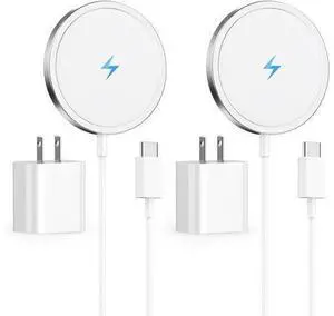 2025 Latest Magnetic Wireless Charger for iPhone:Mag-Safe Charger Fast Charging 2 Pack 20W USB C Charging Block Adapter for iPhone 17 16 15 14 13 12 Pro Max Plus & Airpods 2 3 4Pro 2025 Latest Magnetic Wireless Charger for iPhone:Mag-Safe Charger Fast Charging 2 Pack 20W USB C Charging Block Adapter for iPhone 17 16 15 14 13 12 Pro Max Plus & Airpods 2 3 4Pro