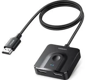 HDMI Switch 4K@60Hz with 3.3FT HDMI Cable Bidirectional HDMI Splitter 2 in 1 Out HDMI Switcher Box 2 in 1 Out Supports UHD 3D HDR Compatible with PS5/4 Xbox Roku Apple TV Fire Stick HDMI Switch 4K@60Hz with 3.3FT HDMI Cable Bidirectional HDMI Splitter 2 in 1 Out HDMI Switcher Box 2 in 1 Out Supports UHD 3D HDR Compatible with PS5/4 Xbox Roku Apple TV Fire Stick