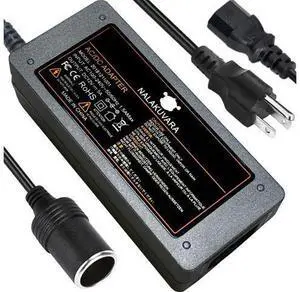 AC to DC Converter 110V to 12V 5A 60W Car Cigarette Lighter Adapter - Wall Plug Outlet Female Socket Converter - 110/120 to 12 Volt AC/DC Adapter Power Supply AC to DC Converter 110V to 12V 5A 60W Car Cigarette Lighter Adapter - Wall Plug Outlet Female Socket Converter - 110/120 to 12 Volt AC/DC Adapter Power Supply