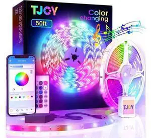 50ft Bluetooth LED Strip Lights Music Sync 5050 LED Light Strip RGB Color Changing LED Lights Strip with Phone Remote LED Lights for Bedroom Kitchen TV Party TIKTOK DIY (APP+Remote +Mic) 50ft Bluetooth LED Strip Lights Music Sync 5050 LED Light Strip RGB Color Changing LED Lights Strip with Phone Remote LED Lights for Bedroom Kitchen TV Party TIKTOK DIY (APP+Remote +Mic)