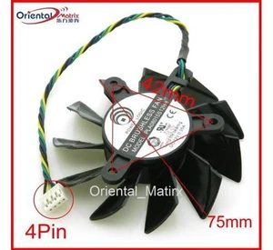 PLA08015S12HH 12V 0.35A 75mm 42x42x42mm VGA Fan For MSI R7750 R7770 Graphics Card Cooling Fan 4Pin 4Wire PLA08015S12HH 12V 0.35A 75mm 42x42x42mm VGA Fan For MSI R7750 R7770 Graphics Card Cooling Fan 4Pin 4Wire