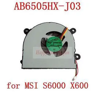 and AB6505HX-J03 3pin DC5V 0.4A for MSI S6000 X600 laptop cpu cooling fan and AB6505HX-J03 3pin DC5V 0.4A for MSI S6000 X600 laptop cpu cooling fan