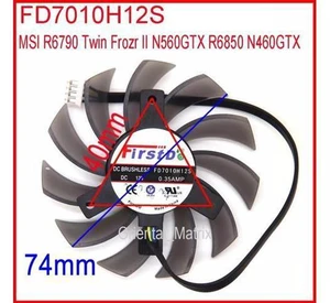 FD7010H12S DC 12V 0.35A 75mm 40x40x40mm For MSI R6790 Twin Frozr II N560GTX R6850 N460GTX Graphics Card Fan FD7010H12S DC 12V 0.35A 75mm 40x40x40mm For MSI R6790 Twin Frozr II N560GTX R6850 N460GTX Graphics Card Fan