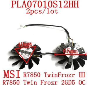 2pcs/lot PLA07010S12HH DC12V 0.5A 65mm for MSI R7850 Twin FrozrIII R7850 Twin Frozr 2GD5 OC Graphics card fan 2pcs/lot PLA07010S12HH DC12V 0.5A 65mm for MSI R7850 Twin FrozrIII R7850 Twin Frozr 2GD5 OC Graphics card fan