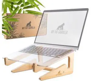 Bamboo Laptop Stand 10-15 inches Universal Laptop Shelf Ergonomic MacBook Holder Laptop Riser for Desk Bamboo Laptop Stand 10-15 inches Universal Laptop Shelf Ergonomic MacBook Holder Laptop Riser for Desk