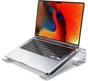 Laptop Stand for Desk Aluminum Laptop Riser Ergonomic Computer Stand Compatible with for MacBook Pro/Air HP 10-17.3 (Silver) Laptop Stand for Desk Aluminum Laptop Riser Ergonomic Computer Stand Compatible with for MacBook Pro/Air HP 10-17.3 (Silver)