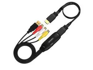 Female 3-RCA to HDMI Converter with HDMI Cable Composite AV to HDMI Adapter 1080P Audio Video Converter for PS3 Xbox DVD VCR USB Powered Plug and Play Female 3-RCA to HDMI Converter with HDMI Cable Composite AV to HDMI Adapter 1080P Audio Video Converter for PS3 Xbox DVD VCR USB Powered Plug and Play