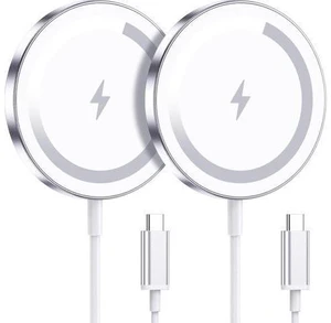 for Mag-Safe Charger 2 Pack Magnetic Wireless Charger for iPhone 17/17 Pro/17 Pro Max/Air/16 15 14 13 12 Pro Max Plus mini Charging Pad for 3 2 Strong Magnet Silver for Mag-Safe Charger 2 Pack Magnetic Wireless Charger for iPhone 17/17 Pro/17 Pro Max/Air/16 15 14 13 12 Pro Max Plus mini Charging Pad for 3 2 Strong Magnet Silver