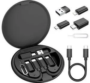 Multi USB Charger Adapter Kit Micro USBC Adaptor with 1Ft 100W Charging Cable Type C to USB 3.0 OTG Converter USB C to iOS Portable Box for iPhone 17 Air 16 15 Max Pro Galaxy S25 Plus Multi USB Charger Adapter Kit Micro USBC Adaptor with 1Ft 100W Charging Cable Type C to USB 3.0 OTG Converter USB C to iOS Portable Box for iPhone 17 Air 16 15 Max Pro Galaxy S25 Plus