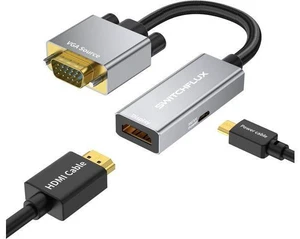 VGA to HDMI Adapter Uni-Directional 1080P@60Hz VGA (Source) to HDMI (Display) Converter Compatible with Computer Laptop Graphics Card Monitor Projector VGA to HDMI Adapter Uni-Directional 1080P@60Hz VGA (Source) to HDMI (Display) Converter Compatible with Computer Laptop Graphics Card Monitor Projector