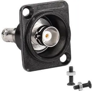 75 Ohm BNC Panel Mount Connector Adapter BNC Female to Female Panel Feed-Through Connector XLR Panel/D-Type Panel Mount for Video Security Camera CATV System 75 Ohm BNC Panel Mount Connector Adapter BNC Female to Female Panel Feed-Through Connector XLR Panel/D-Type Panel Mount for Video Security Camera CATV System