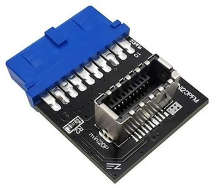 USB 3.0 (3.1 Gen 2) Internal (19-Pin) Header to USB 3.1/3.2 Type-C (20-Pin) A-Key Front Panel Adapter USB 3.0 (3.1 Gen 2) Internal (19-Pin) Header to USB 3.1/3.2 Type-C (20-Pin) A-Key Front Panel Adapter
