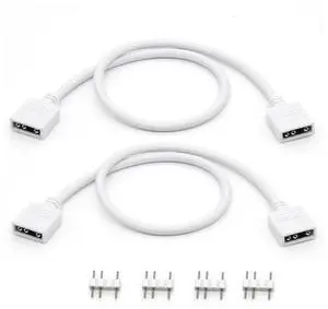 2-Pack 1-to-1 ARGB Extension Cable, White 5V 3-Pin Female to Female ARGB Addressable RGB Adapter Cable, ARGB LED Sync Cable for Extend PC Computer ARGB Fans Or ARGB LED Lights, 11.8 Inches 2-Pack 1-to-1 ARGB Extension Cable, White 5V 3-Pin Female to Female ARGB Addressable RGB Adapter Cable, ARGB LED Sync Cable for Extend PC Computer ARGB Fans Or ARGB LED Lights, 11.8 Inches