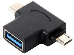 USB 3.1 Type-C & Micro USB Combo to USB 2.0 A Female OTG Data Host Adapter USB 3.1 Type-C & Micro USB Combo to USB 2.0 A Female OTG Data Host Adapter