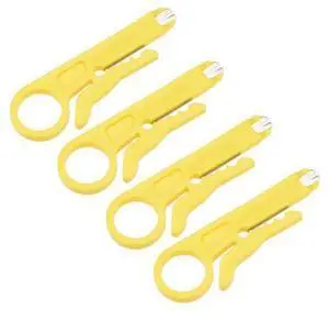 Mini Wire Stripper Punch Down Cutter for Network Wire Cable, RJ45 Cat5 Data Cable, Telephone Cable and Computer UTP Cable 4pcs Mini Wire Stripper Punch Down Cutter for Network Wire Cable, RJ45 Cat5 Data Cable, Telephone Cable and Computer UTP Cable 4pcs