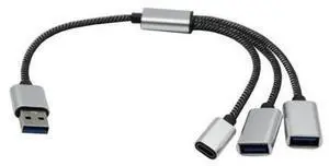 USB 2.0 Adapter Cable, 1 Male to 3 Female Port Splitter with USB C for LaptopS USB 2.0 Adapter Cable, 1 Male to 3 Female Port Splitter with USB C for LaptopS USB 2.0 Adapter Cable, 1 Male to 3 Female Port Splitter with USB C for LaptopS USB 2.0 Adapter Cable, 1 Male to 3 Female Port Splitter with USB C for LaptopS