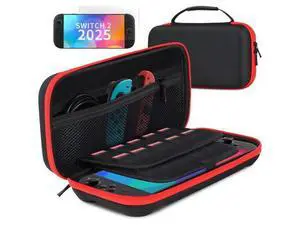 Carrying Case for Nintendo Switch 2 (2025) with 20 Games Cartridges, Scratch-Resistant & Strong Protection for Switch 2 Case, Protective Hard Shell Travel Bag Screen Protector Included Carrying Case for Nintendo Switch 2 (2025) with 20 Games Cartridges, Scratch-Resistant & Strong Protection for Switch 2 Case, Protective Hard Shell Travel Bag Screen Protector Included