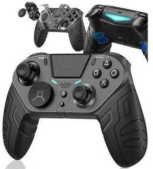 WISDUM Wireless Game PS4 Gamepad Controller For PS4 Elite/Slim/Pro Console For Dualshock 4 Gamepad With Programmable Back Button Support PC Black WISDUM Wireless Game PS4 Gamepad Controller For PS4 Elite/Slim/Pro Console For Dualshock 4 Gamepad With Programmable Back Button Support PC Black