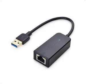 Network Adapter, USB to Ethernet Adapter (USB 3.0 to Gigabit Ethernet, Ethernet to USB, Ethernet Adapter for Laptop) Supporting 10/100/1000 Mbps Ethernet Network in Black Network Adapter, USB to Ethernet Adapter (USB 3.0 to Gigabit Ethernet, Ethernet to USB, Ethernet Adapter for Laptop) Supporting 10/100/1000 Mbps Ethernet Network in Black