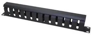 1U Cable Management Horizontal Mount 19 Inch Server Rack , 12 Slot Metal Finger Duct Wire Organizer With Cover 1U Cable Management Horizontal Mount 19 Inch Server Rack , 12 Slot Metal Finger Duct Wire Organizer With Cover
