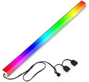 RGB PC Light Strip for Gaming Case, Compatible with COOLMOON Hub, Magnetic Addressable LED Strip Kit, 5V ARGB 3Pin Header for Asus Aura, Asrock LED, Gigabyte RGB Fusion, MSI Mystic Light- 0.98 ft RGB PC Light Strip for Gaming Case, Compatible with COOLMOON Hub, Magnetic Addressable LED Strip Kit, 5V ARGB 3Pin Header for Asus Aura, Asrock LED, Gigabyte RGB Fusion, MSI Mystic Light- 0.98 ft