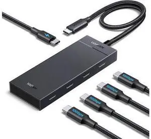 UGREEN Powered 100W 10Gbps USB C Hub - 5 in 1 Adapter with 4 USB-C, 100W PD Ports for MacBook/Air, iPad Pro, iPhone, Surface, Laptops and More UGREEN Powered 100W 10Gbps USB C Hub - 5 in 1 Adapter with 4 USB-C, 100W PD Ports for MacBook/Air, iPad Pro, iPhone, Surface, Laptops and More