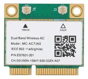 Wireless Network Card Mini PCIE Gigabit Network Double Band Network Card for Bluetooth 4.2 Wireless MCAC7265 Easy Install Wireless Network Card Mini PCIE Gigabit Network Double Band Network Card for Bluetooth 4.2 Wireless MCAC7265 Easy Install