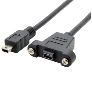 50cm Mini USB Cable 5 Pin Male to Female Panel Mount Type Mini USB Extension Adapter Cable 50cm Mini USB Cable 5 Pin Male to Female Panel Mount Type Mini USB Extension Adapter Cable
