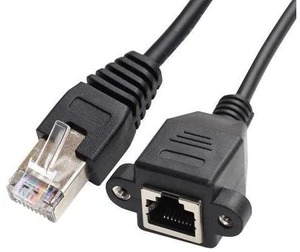 30cm 8P8C FTP STP UTP Cat 5e Male to Female Lan Ethernet Network Extension Cable with Panel Mount Holes 30cm 8P8C FTP STP UTP Cat 5e Male to Female Lan Ethernet Network Extension Cable with Panel Mount Holes