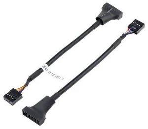 USB 2.0 9pin Housing Male to Motherboard USB 3.0 20pin Header Female Cable 0.1M USB 2.0 9pin Housing Male to Motherboard USB 3.0 20pin Header Female Cable 0.1M