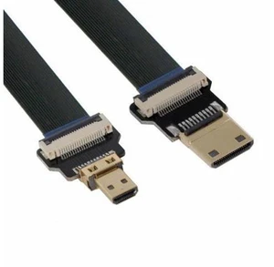 CYFPV Mini HDMI Male to Micro HDMI Male Extension FPC Flat Cable 1080P for FPV HDTV Multicopter Aerial Photography (0.2M) CYFPV Mini HDMI Male to Micro HDMI Male Extension FPC Flat Cable 1080P for FPV HDTV Multicopter Aerial Photography (0.2M)