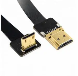 CYFPV 90 Degree Up Angled FPV Mini HDMI Male to HDMI Male FPC Flat Cable 50cm for FPV HDTV Multicopter Aerial Photography (0.3M) CYFPV 90 Degree Up Angled FPV Mini HDMI Male to HDMI Male FPC Flat Cable 50cm for FPV HDTV Multicopter Aerial Photography (0.3M)
