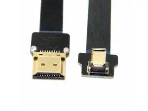 CYFPV 90 Degree Up Angled FPV Micro HDMI Male to HDMI Male Flat Cable 50cm for FPV HDTV Multicopter Aerial Photography (0.1M) CYFPV 90 Degree Up Angled FPV Micro HDMI Male to HDMI Male Flat Cable 50cm for FPV HDTV Multicopter Aerial Photography (0.1M)