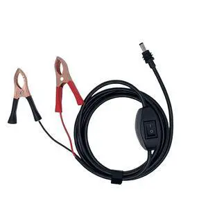 Professional-grade switch 16AWG high current 30A crocodile clip to DC charging cable, suitable for 12-24V car battery charging Professional-grade switch 16AWG high current 30A crocodile clip to DC charging cable, suitable for 12-24V car battery charging