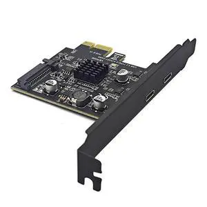 USB 3.2 expansion card, GEN2 dual Type-C ports, ASMedia ASM3142 adapter for 10Gbps transfer rate USB 3.2 expansion card, GEN2 dual Type-C ports, ASMedia ASM3142 adapter for 10Gbps transfer rate