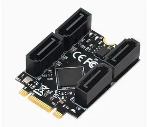 M.2 B+M Key to 4-port SATA 3.0 6Gbps driver-free installation supporting Feiyang Qunhui Shengteng SSD interface M.2 B+M Key to 4-port SATA 3.0 6Gbps driver-free installation supporting Feiyang Qunhui Shengteng SSD interface