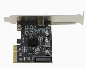 PCIe to Type C USB 3.2 Driver-Free Expansion Card with 20 Gbps Conversion, ASM3242 Desktop Gen2×2 PCIe to Type C USB 3.2 Driver-Free Expansion Card with 20 Gbps Conversion, ASM3242 Desktop Gen2×2