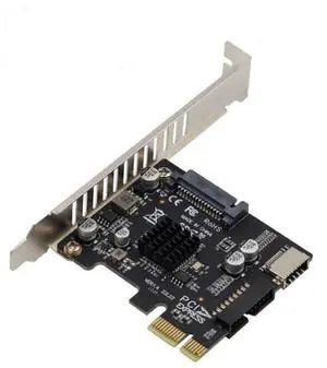 PCIe to USB3 TYPE-E TYPE-C Front USB3.0 19/20 Pin Expansion Card PCIE 1X Adapter Card PCIe to USB3 TYPE-E TYPE-C Front USB3.0 19/20 Pin Expansion Card PCIE 1X Adapter Card
